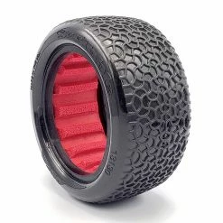 AKA PRODUCTS, INC. 1/10 Scribble Rear 2.2 Tires, Super Soft Long Wear with Red Inserts (2): Buggy