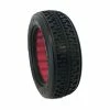 AKA PRODUCTS, INC. 1/10 Rebar Front 2WD Tires, Super Soft with Red Inserts: Buggy