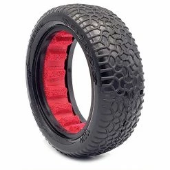 AKA PRODUCTS, INC. 1/10 Scribble Front 2WD 2.2 Super Soft Long Wear Tires, Red Inserts (2): Buggy