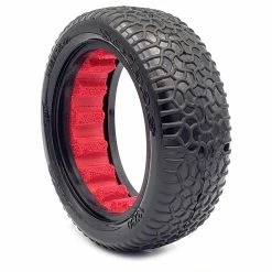AKA PRODUCTS, INC. 1/10 Scribble Front 2WD 2.2 Tires, Super Soft with Red Inserts (2): Buggy