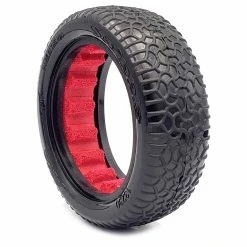 AKA PRODUCTS, INC. 1/10 Scribble Front 2WD 2.2 Tires, Soft Long Wear with Red Inserts (2): Buggy