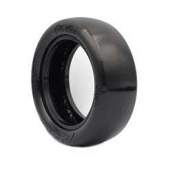 AKA PRODUCTS, INC. 1/10 Slick Front 2WD 2.2 Tires, Ultra Soft with Red Inserts (2): Buggy