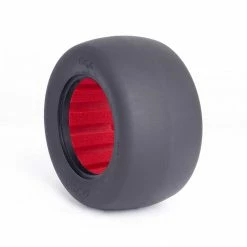 AKA PRODUCTS, INC. 1/10 Slicks, Super Soft Long Wear Tires, Red Inserts (2): Stadium Truck