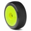 AKA PRODUCTS, INC. 1/8 Enduro Soft Long Wear Pre-Mounted Tires, Yellow EVO Wheels (2): Buggy