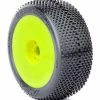 AKA PRODUCTS, INC. 1/8 Gridiron II Super Soft Long Wear Pre-Mounted Tires, Yellow EVO Wheels (2): Buggy