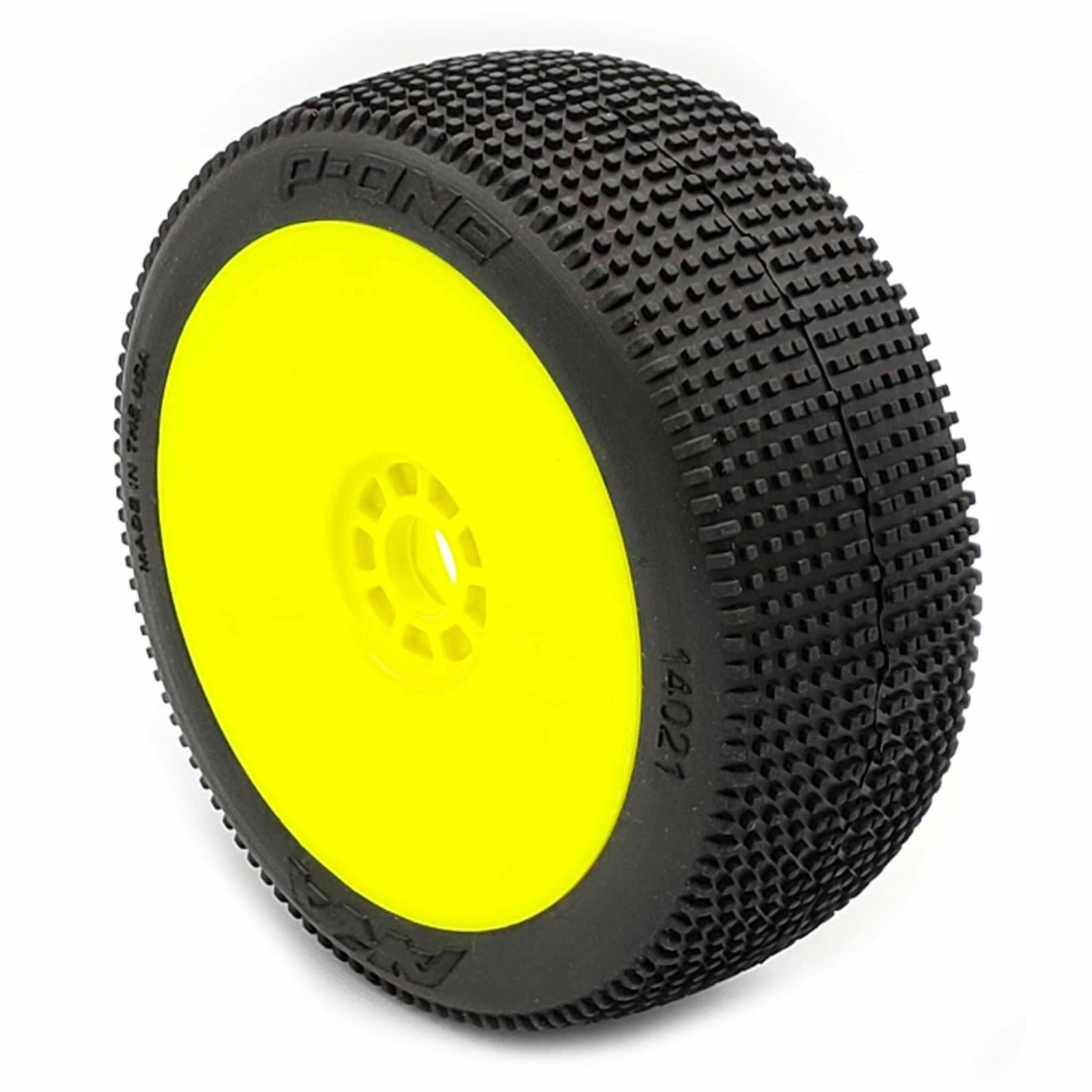 AKA PRODUCTS, INC. 1/8 P1 Soft Long Wear Pre-Mounted Tires, Yellow EVO Wheels (2): Buggy 1 AKA PRODUCTS, INC. 1/8 P1 Soft Long Wear Pre-Mounted Tires, Yellow EVO Wheels (2): Buggy