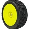 AKA PRODUCTS, INC. 1/8 2AB Super Soft Long Wear Pre-Mounted Tires, Yellow EVO Wheels (2): Buggy