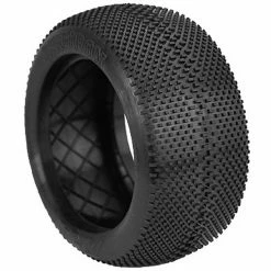 AKA PRODUCTS, INC. 1/8 EVO Gridiron Medium Long Wear Tires, Red Inserts (2): Truggy