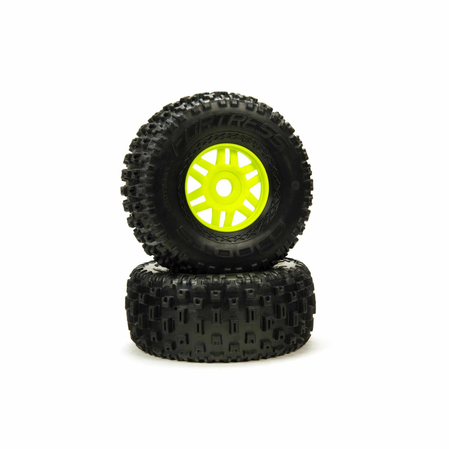 ARRMA 1/8 dBoots Fortress Front/Rear 2.4/3.3 Pre-Mounted Tires, 17mm Hex, Green (2) 1 ARRMA 1/8 dBoots Fortress Front/Rear 2.4/3.3 Pre-Mounted Tires, 17mm Hex, Green (2)