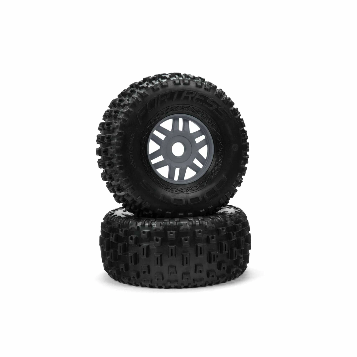 ARRMA 1/8 dBoots Fortress Front/Rear 2.4/3.3 Pre-Mounted Tires, 17mm Hex, Gunmetal (2) 1 ARRMA 1/8 dBoots Fortress Front/Rear 2.4/3.3 Pre-Mounted Tires, 17mm Hex, Gunmetal (2)