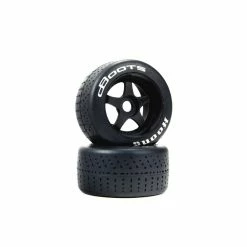 ARRMA dBoots Hoons 53/107 2.9 Pre-Mounted Belted Tires, Silver, 17mm Hex, 5-Spoke (2)