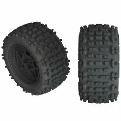 ARRMA 1/10 dBoots Backflip LP Front/Rear 3.8 Pre-Mounted Tires, 17mm Hex, Black (2): 4S
