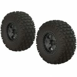 ARRMA 1/10 dBoots Fortress SC 2.2/3.0 Pre-Mounted Tires, 14mm Hex, Black Chrome (2)