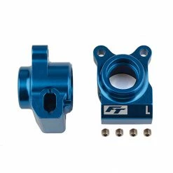 Team Associated RC10B6.2 FT Rear Hubs, blue aluminum