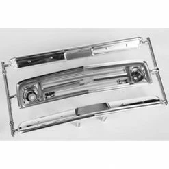 Axial Grille Bumpers Chrome, Black: 1967 Chevrolet C10