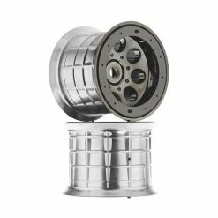 Axial 1/8 Oversize 8-Hole 3.8 Beadlock Wheels, 17mm Hex, Black Chrome (2)