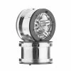 Axial 1/10 Rocksters 2.2 Beadlock Wheels, 12mm Hex, Chrome (2)