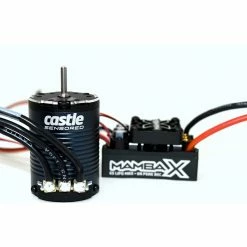 Castle Creations Mamba X Waterproof ESC/1406-3800Kv Sensored Brushless Motor Combo: 4mm Bullet