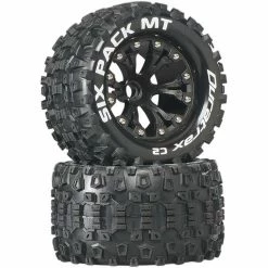 Duratrax Six-Pack MT 2.8" 2WD Mounted Front C2 Tires, Black (2)