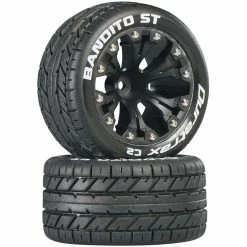 Duratrax Bandito ST 2.8" 2WD Mounted Front C2 Tires, Black (2)