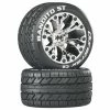 Duratrax Bandito ST 2.8" Mounted 1/2" Offset C2 Tires, Chrome (2)