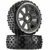 Duratrax Punch C2 Mounted Buggy Spoke Tires, Black (2)