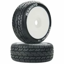 Duratrax Bandito 1/8 Buggy C2 Mounted Buggy Tires, White (2)