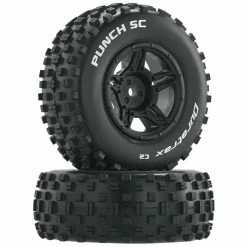 Duratrax Punch SC C2 Front Rear Mounted Tires: Slash 4x4 Blitz (2)