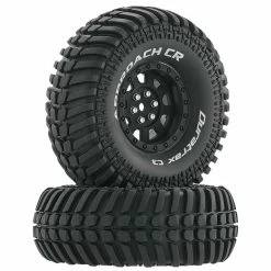 Duratrax Approach CR C3 Mounted 1.9"Crawler Tires, Black (2)