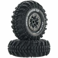 Duratrax Deep Woods CR C3 Mounted 2.2" Crawler Tires, Chrome (2)