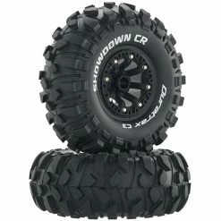 Duratrax Showdown CR C3 Mounted 2.2" Crawler Tires, Black (2)