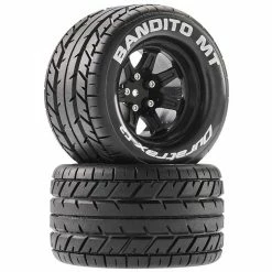 Duratrax Bandito MT 2.8 Mounted Tires,Black 14mm Hex (2)