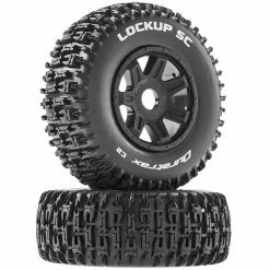 Duratrax Lockup SC Mounted Soft Tires, Black 17mm Hex (2)