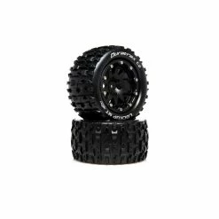 Duratrax Lockup MT Belted 2.8" 2WD Mounted Rear Tires, 0 Offset, Black (2)