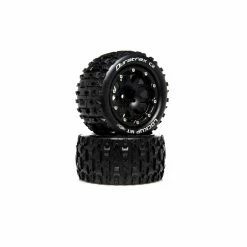 Duratrax Lockup MT Belted 2.8" 2WD Mounted Rear Tires, .5 Offset, Black (2)