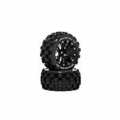 Duratrax STAKKER ST 2.8 Mounted F/R C2 0 Offset Black (2)