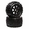 Duratrax Lockup ST Belt 3.8" Mounted Front/Rear Tires 0 Offset 17mm, Black (2)