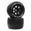 Duratrax Bandito MT Belt 3.8" Mounted Front/Rear Tires .5 Offset 17mm, Black (2)