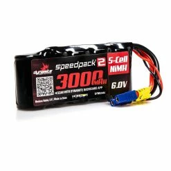 Dynamite 6V 3000mAh 5-Cell Speedpack2 Flat NiMH Receiver Pack: JST