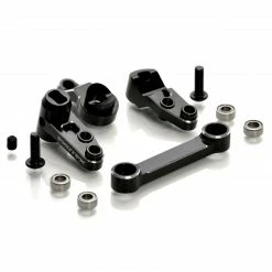 EXOTEK RACING LLC Heavy Duty RC Full Bearing Steering Set, 7075 Black with Silver: All Losi 22S