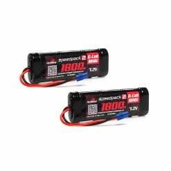 Dynamite 7.2V 1800mAh 6 Cell Flat NiMH Speedpack2 Battery: EC3 (2)