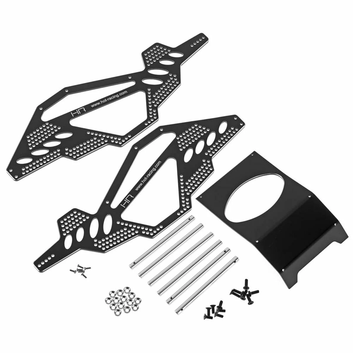 Hot Racing Aluminum Rock Racer Conversion Chassis, Black: Axial AX10 1 Hot Racing Aluminum Rock Racer Conversion Chassis, Black: Axial AX10