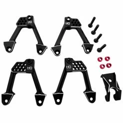 Hot Racing Aluminum Front & Rear Adjustable Shock Towers: Scx 2