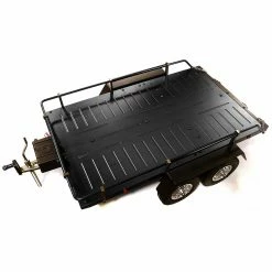 Integy Alloy Flatbed Dual Axle Car Trailer, Black: 1/10 RC