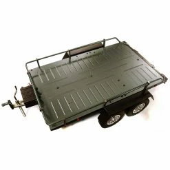 Integy Alloy Flatbed Dual Axle Car Trailer, Gunmetal: 1/10 RC