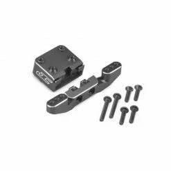 JConcepts, Inc. Front Camber Link Mount, Bulkhead, Black, Aluminum: B6, B6.2, B6.3