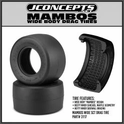JConcepts, Inc. Mambos Drag Racing Rear Tires, Green Compound (2) -RC Cars And Trucks Sales Shop JCO311702 A2 HDF12K8E