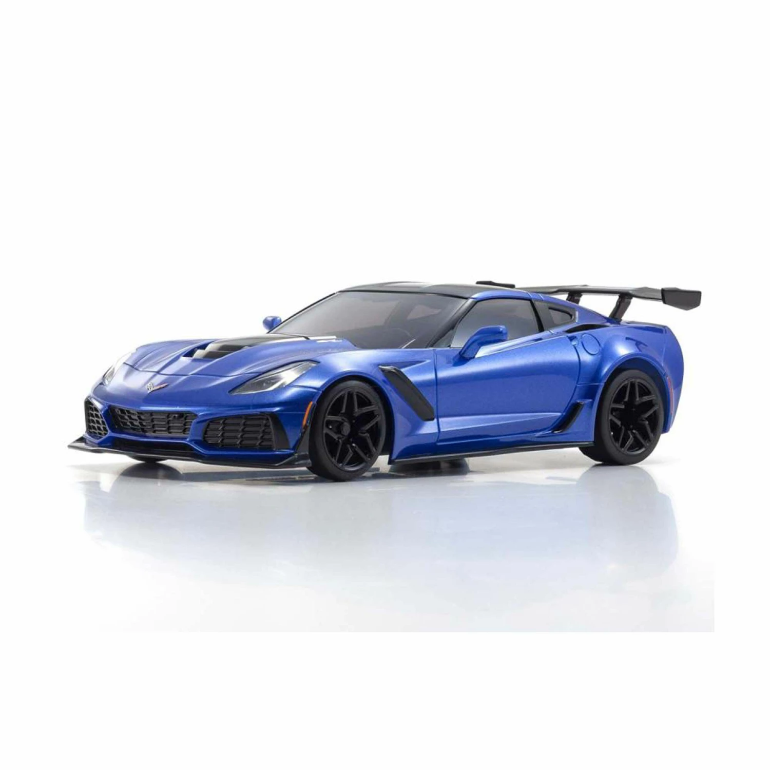 Kyosho 1/28 MINI-Z 2WD Corvette ZR1 RTR, Elkhart Lake, Blue Metallic 2 Kyosho 1/28 MINI-Z 2WD Corvette ZR1 RTR, Elkhart Lake, Blue Metallic - Image 2