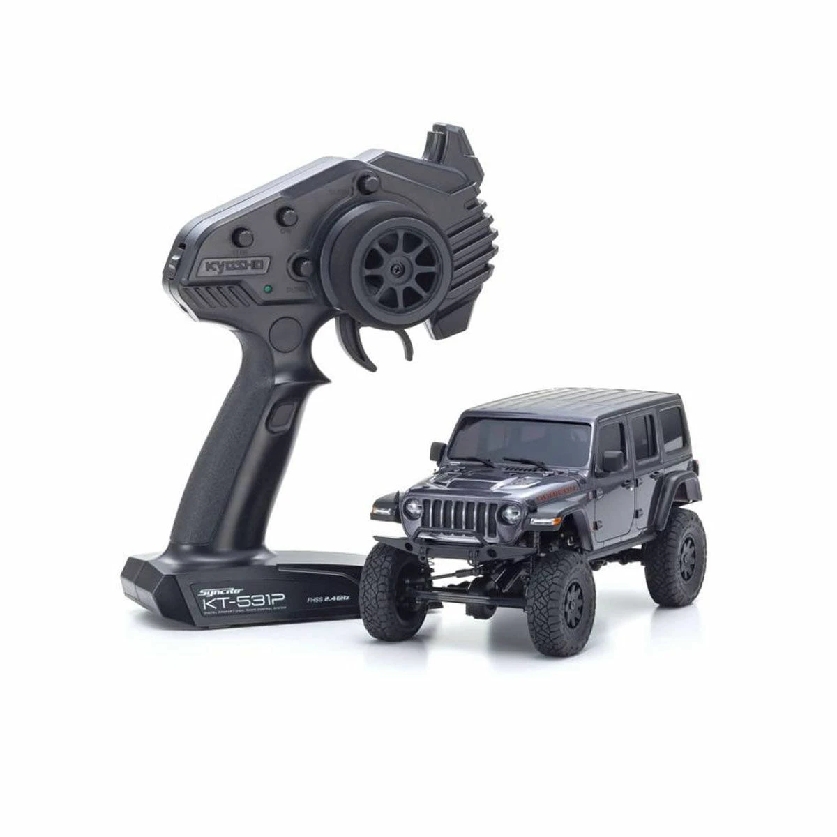 Kyosho 1/28 MINI-Z 4WD Jeep Wrangler Rubicon RTR, Granite RS 2 Kyosho 1/28 MINI-Z 4WD Jeep Wrangler Rubicon RTR, Granite RS - Image 2