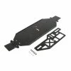 Losi Chassis w Brace plate 4mm Black DBXL-E